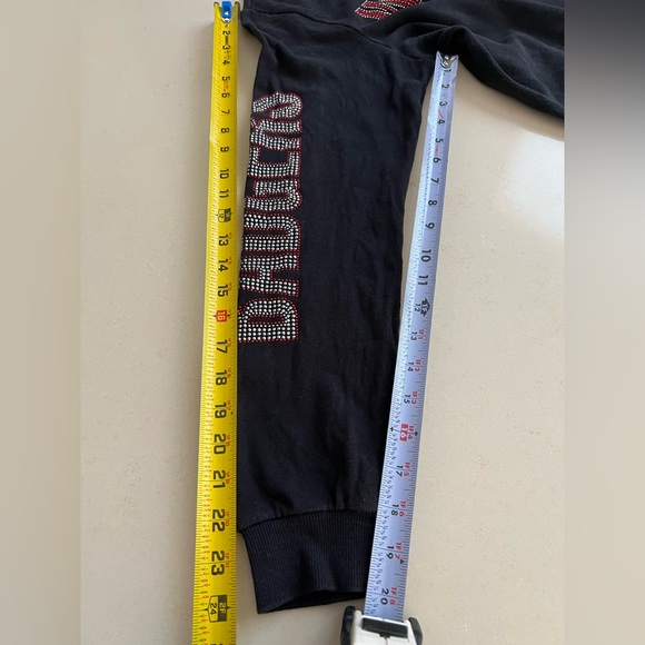 Wisconsin Badgers Long Sleeve Crewneck with Rhinestones | Recycled Karma | M/L - Picture 14 of 15